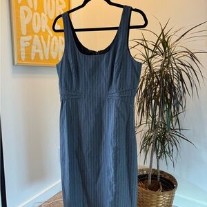 RW & CO. Grey Stripes Sleeveless Dress Size 10
